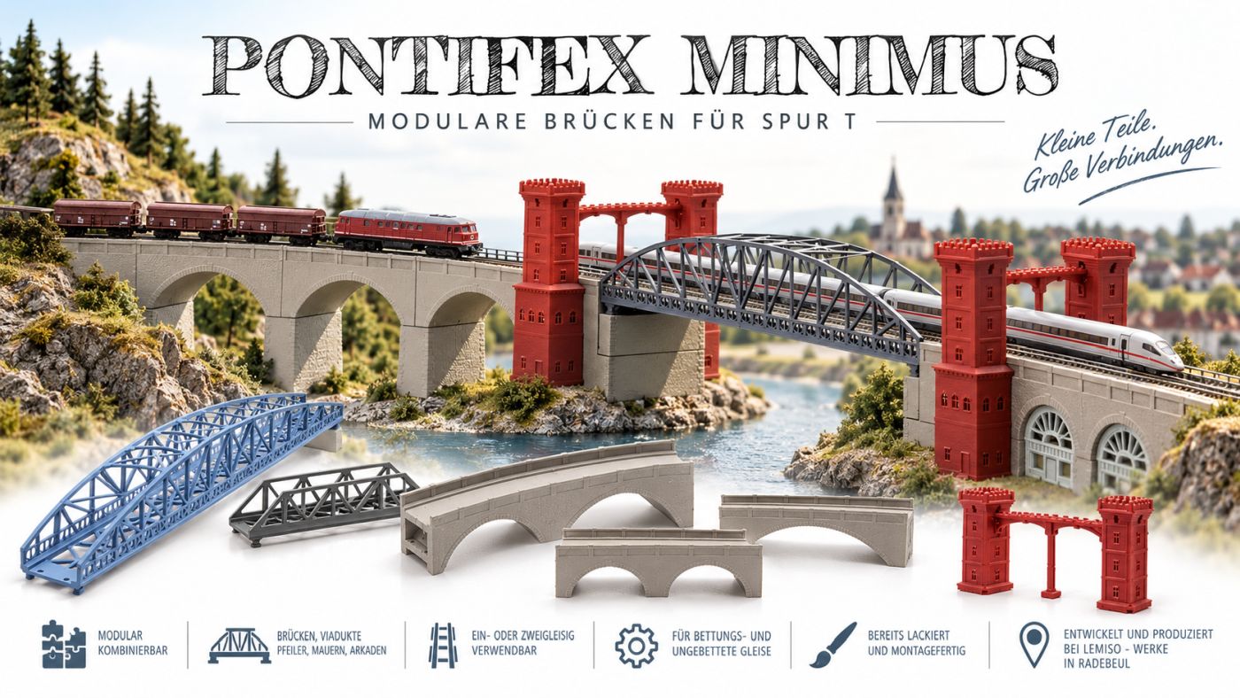Pontifex Minimus – modulares Brückenprogramm für Spur T von LEMISO - WERKE